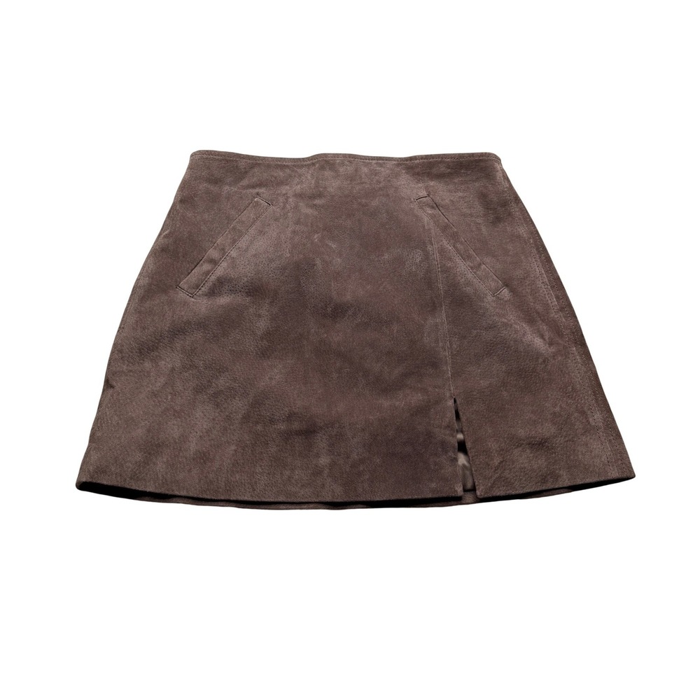 [BLANKNYC] Leather Suede Mini Skirt Brown Midnight Toker Women's Size 27